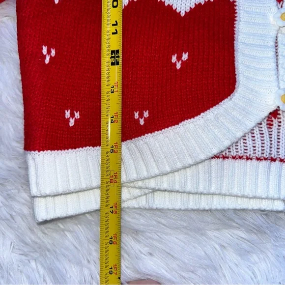 💌[ Dolls Kill ] Strawberry Shortcake Berry Charms Intarsia Cardigan Sweater - Picture 8 of 12